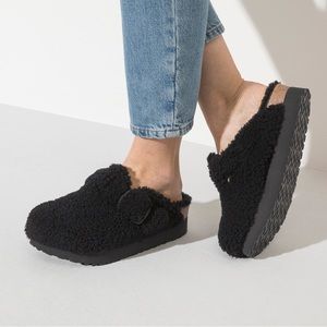NEW Papillio by Birkenstock Boston Teddy Shearling Clogs Size 39 / 8